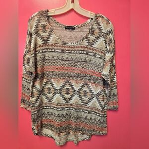 Women's Multicolor Patterned Top
